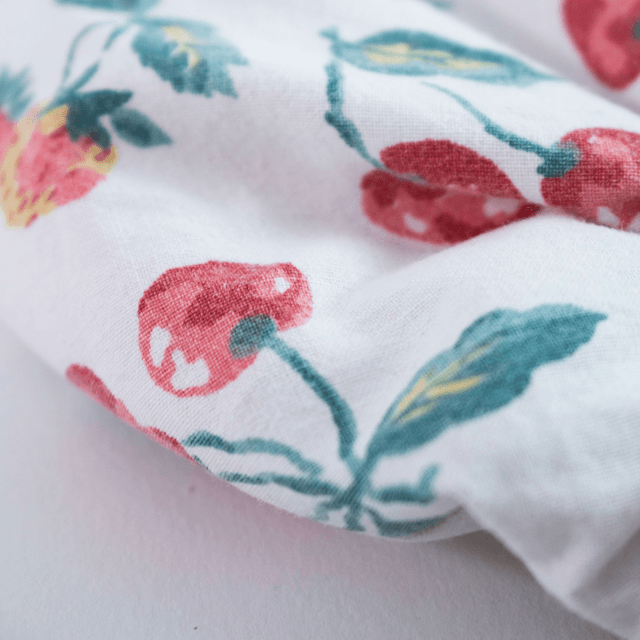 Scrunchy cœur XXL – Motif fruits rouges