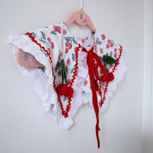 Faux col - Cerise