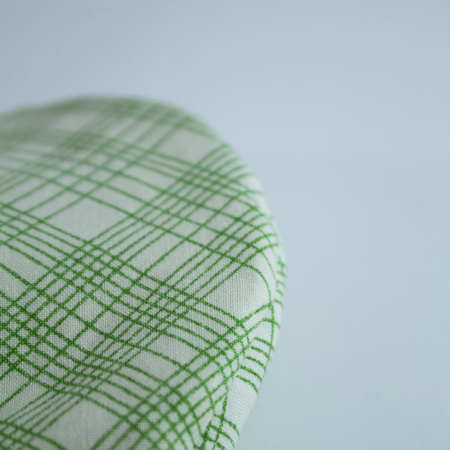 Scrunchy cœur XXL – Motif carreaux verts