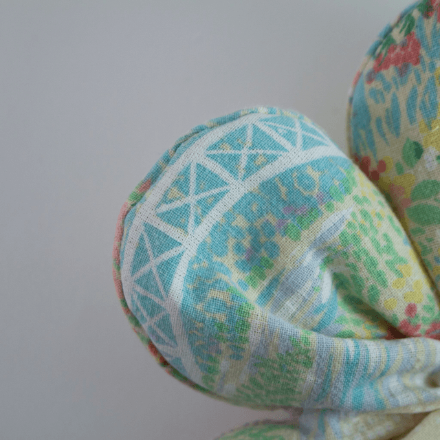 Scrunchy fleur XXL - Motif floral pastel