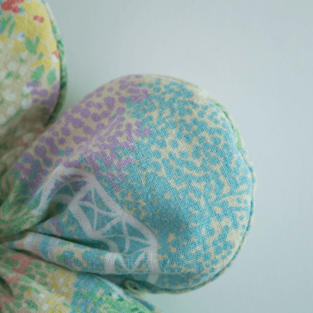 Scrunchy fleur XXL - Motif floral pastel