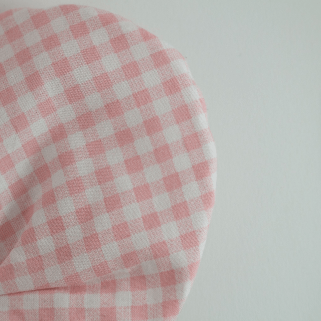  Scrunchy cœur XXL – Motif vichy rose