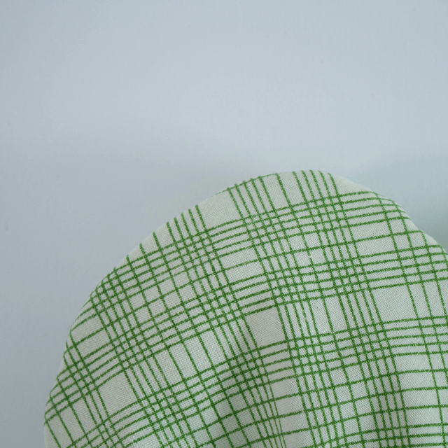 Scrunchy cœur XXL – Motif carreaux verts