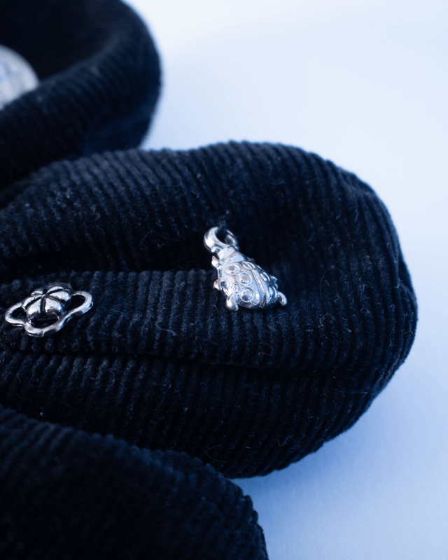 Scrunchy Fleur – Velours côtelé
